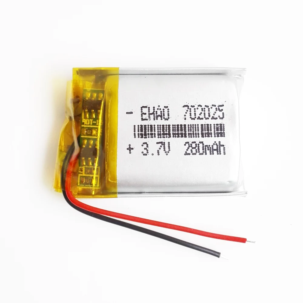 Batería recargable li-po de polímero de litio, 10 piezas, 702025, 3,7 V, 280mAh, para Mp3, GPS, Bluetooth, masajeador de auriculares, venta al por mayor - imagen 2