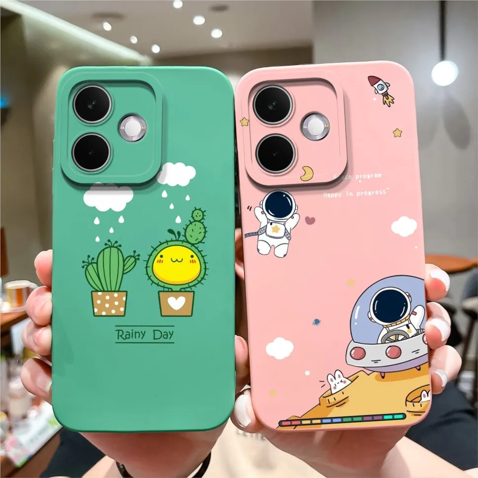 Fundas para Oppo A5 Pro Shell encantador astronauta de dibujos animados Funda de teléfono de silicona líquida para Oppo A5Pro Funda Coque - imagen 3