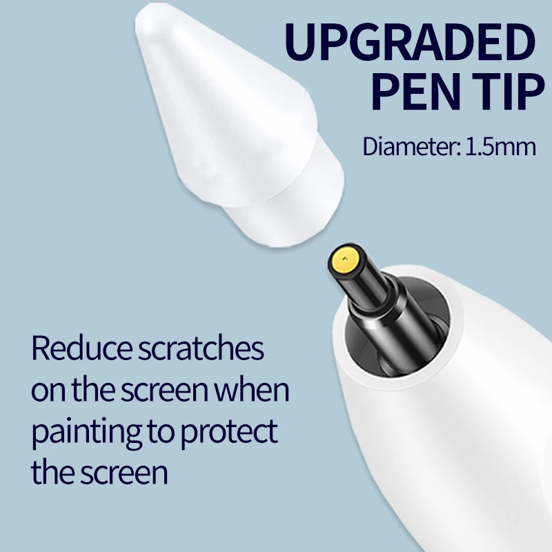 Lápiz lápiz para iPad 2018-2022 carga rápida para iPad Lápiz de Rechazo de Palma con Indicadores LED de Pantalla de Potencia - imagen 2