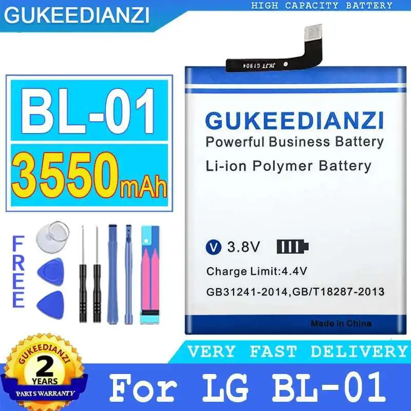 Batería para teléfono móvil de 3550Mah, buen rendimiento de baja temperatura para LG BL-01 estable