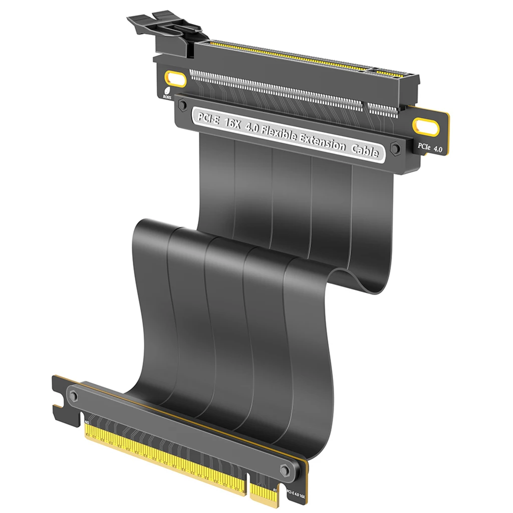 Cable de extensión PCIE 4,0, Cable elevador plateado de 64GBS con puerto PCI Express para tarjeta de extensión GPU RTX4090 RTX3060 RX6950XT - imagen 2