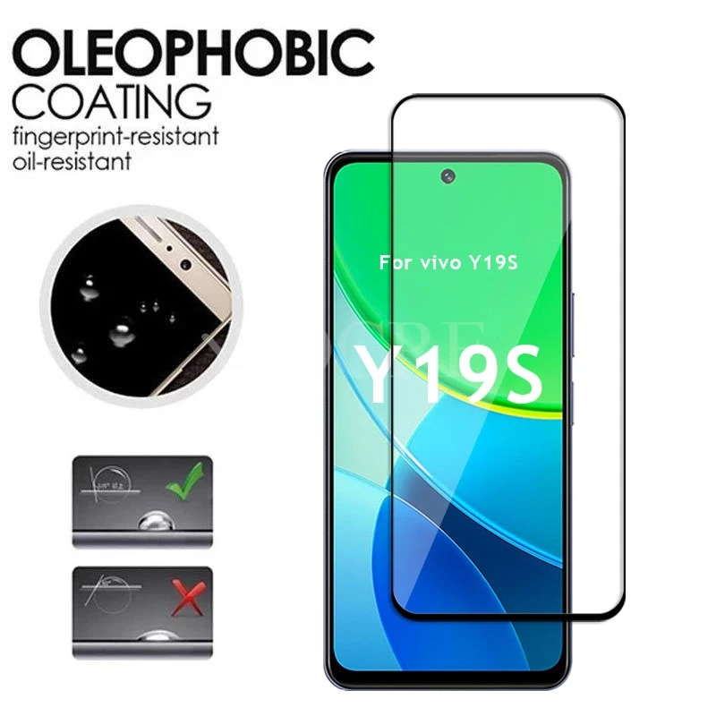 4 Uds para vivo Y19S vidrio vivo Y19S vidrio templado HD Flim pegamento completo Protector de pantalla película vivo Y19S vidrio - imagen 4