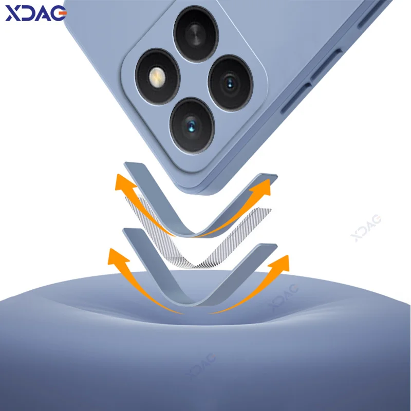 2025 fundas de lujo para teléfonos móviles de doble capa para Honor X8C protección de cámara HonorX8C armadura de silicona líquida cuadrada suave de moda - imagen 4