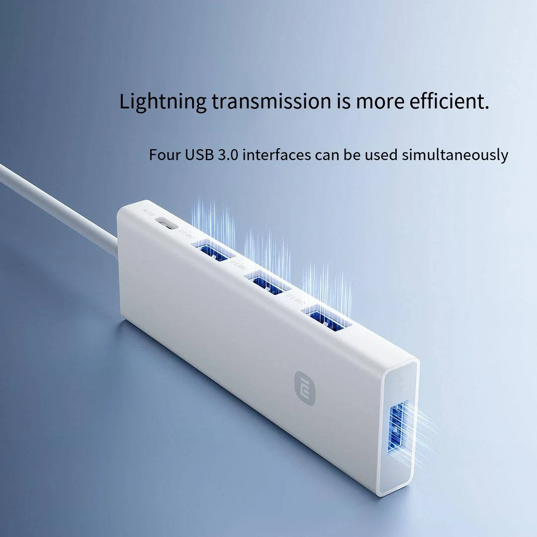 XIAOMI MIJIA tipo C y USB dos en uno 4 en 1 divisor de cable de doble cabezal USB Hub 4 interfaz USB 3,0 de alta velocidad USB para Windows mac - imagen 4