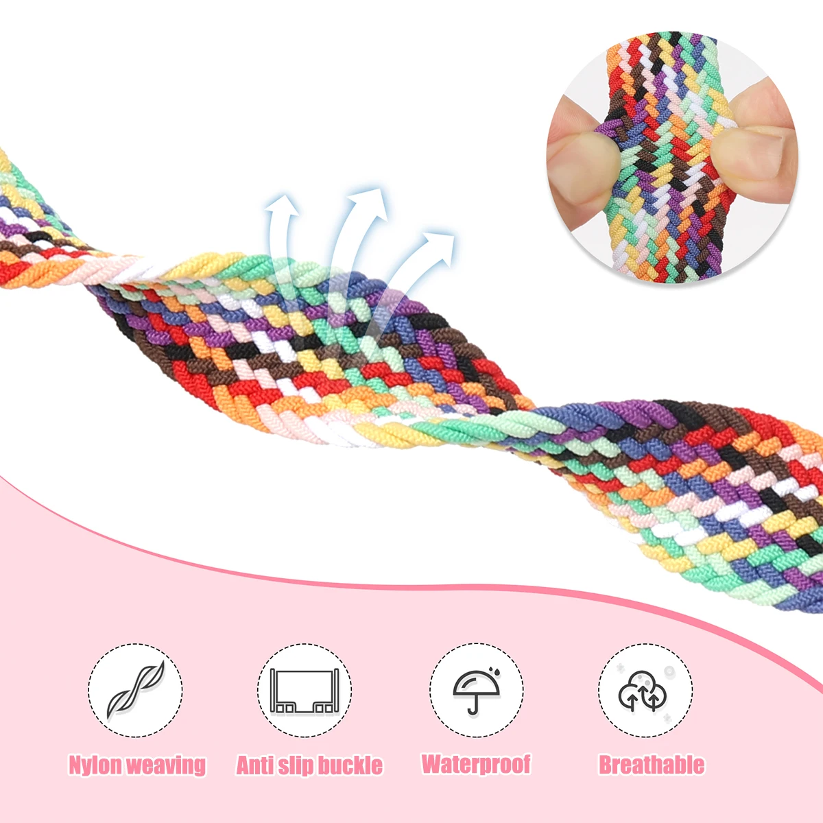 Correa magnética para Samsung Galaxy Watch 8, 44mm, 40mm, pulsera de nailon de repuesto para Galaxy Watch 8, accesorios clásicos de 46mm - imagen 4