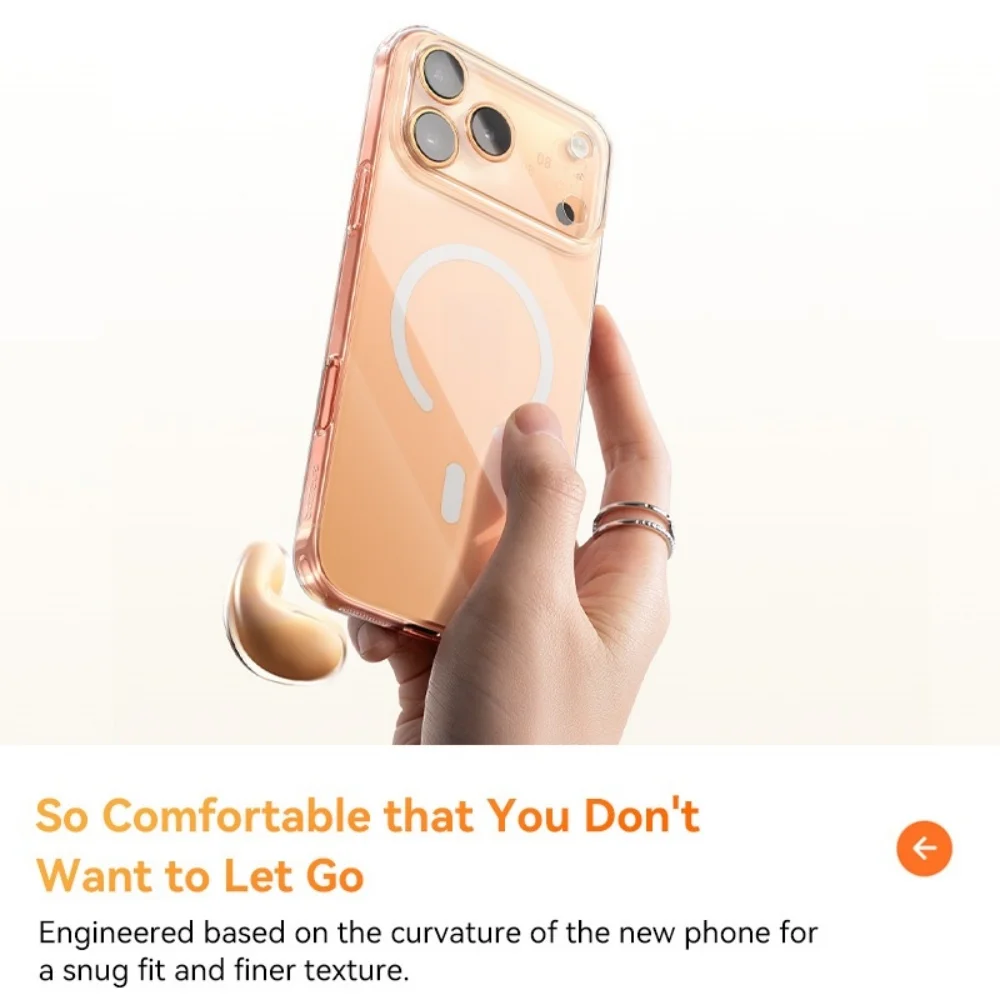 Baseus para iPhone 17 Pro Max funda magnética delgada carga inalámbrica magnética para Magsafe funda transparente antiamarillamiento - imagen 2