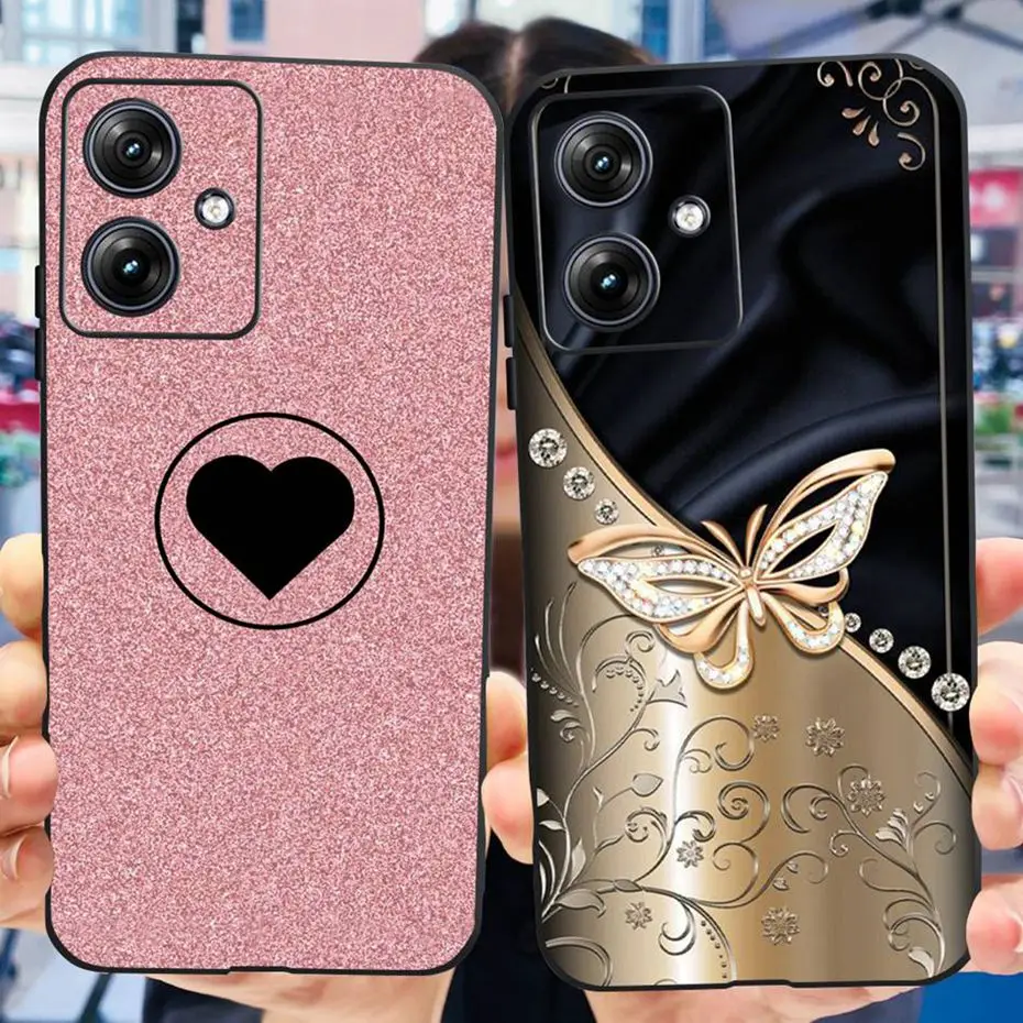 Para Motorola Moto G54 2023 funda de teléfono con estampado bonito para MOTO G54 5G G 54 Motog54 XT2343 funda trasera de TPU suave de silicona negra - imagen 3