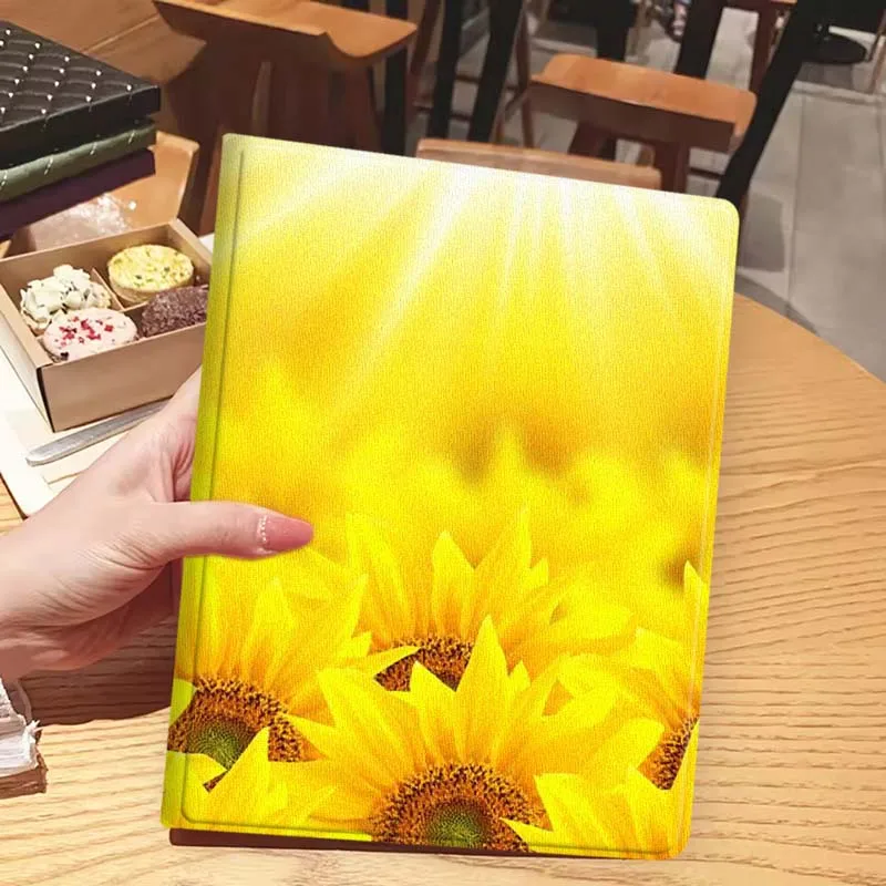 Arte girasol amarillo para iPad Pro Mini 1 2 3 4 5 6 7 7ta generación 12,9 10,5 13 11 7,9 8,3 M4 pulgadas funda para tableta - imagen 5