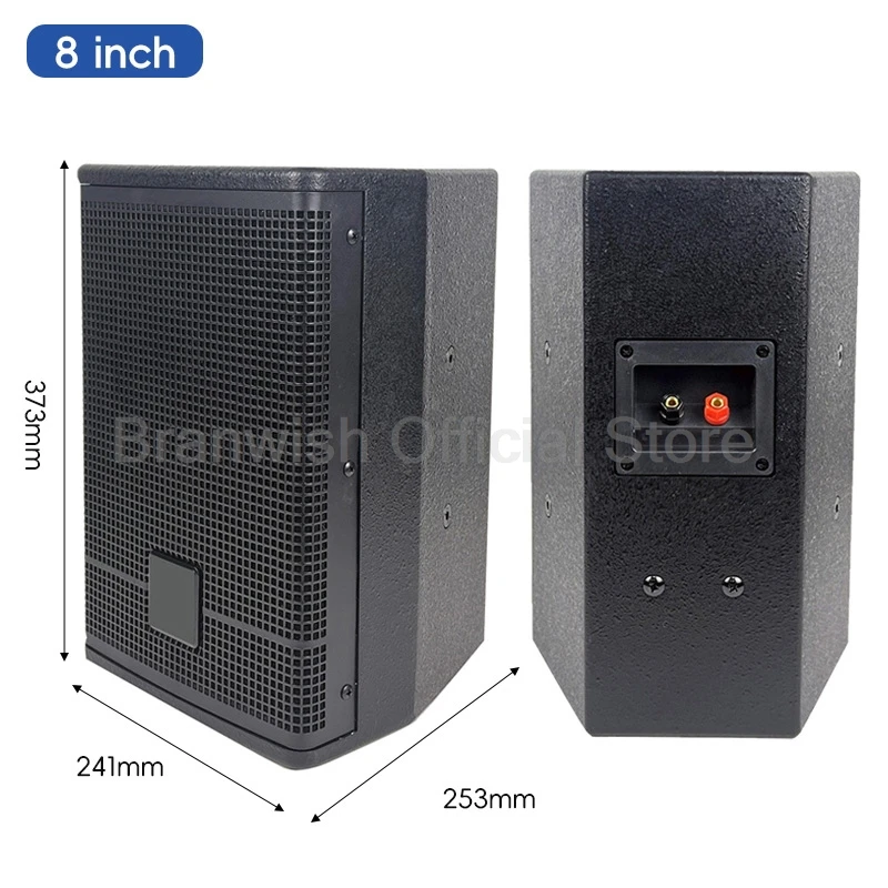 80-120W HiFi 95dB Audio 6,5/8 pulgadas altavoz pasivo 8Ohm altavoces de madera montaje en pared caja de sonido para KTV Karaoke cine en casa 1 par