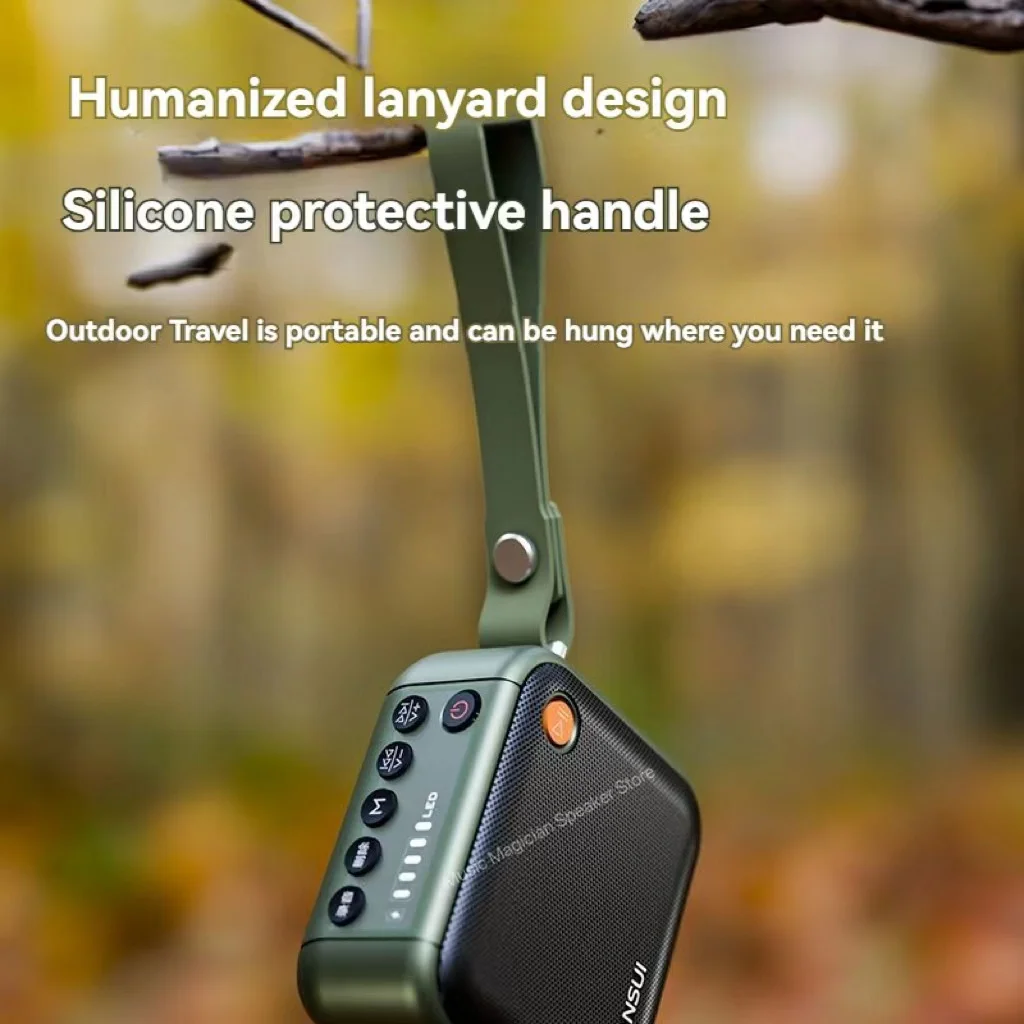 Sansui F39 Mini altavoz HIFI inalámbrico Bluetooth estéreoTWS bajo banda completa Radio MP3 reproductor de música sistema caixa de som Bluetooth - imagen 5