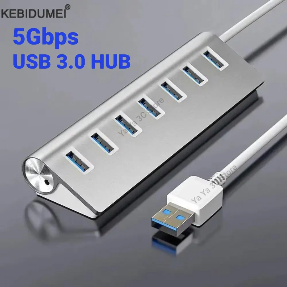 Aleación de aluminio USB 3,0 HUB 5Gbps estación de acoplamiento de alta velocidad expansor OTG adaptador multidivisor para MacBook Pro/Air/Huawei Mate