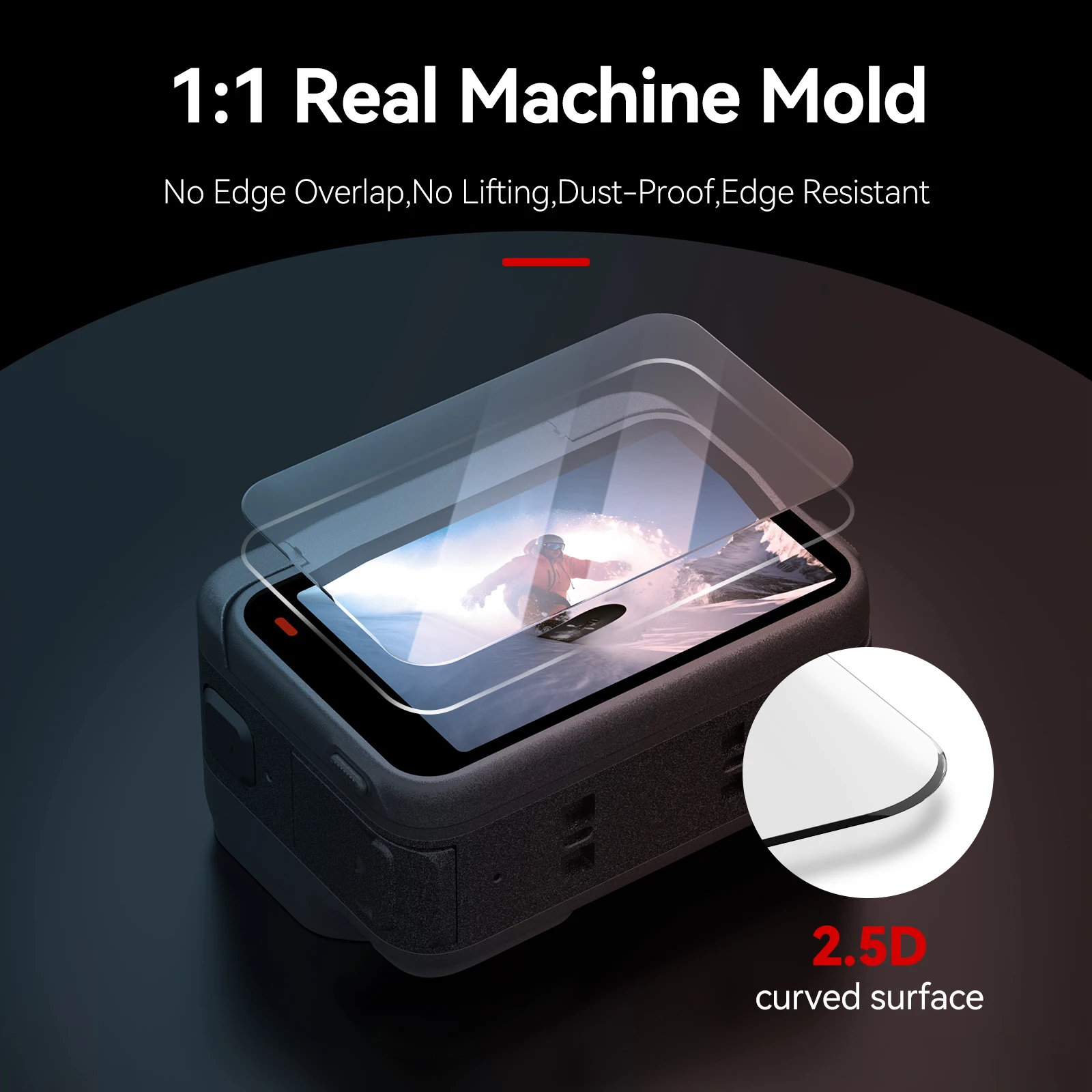 TELESIN película templada para Insta360 Ace Pro 2 Protector de pantalla lente vidrio Protector a prueba de polvo para acción 5Pro HD película templada - imagen 5