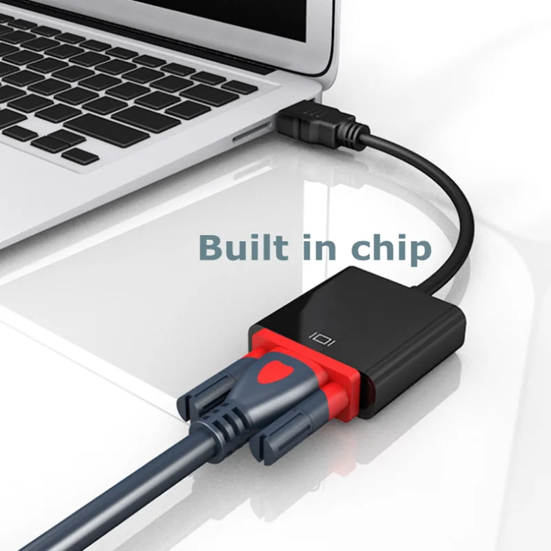 HD 1080P DVI24+1 Convertidor Micro Mini HDMI a VGA hembra, con fuente de alimentación Micro USB de audio con conector de 3,5 mm, para portátiles, PC, televisores, - imagen 3