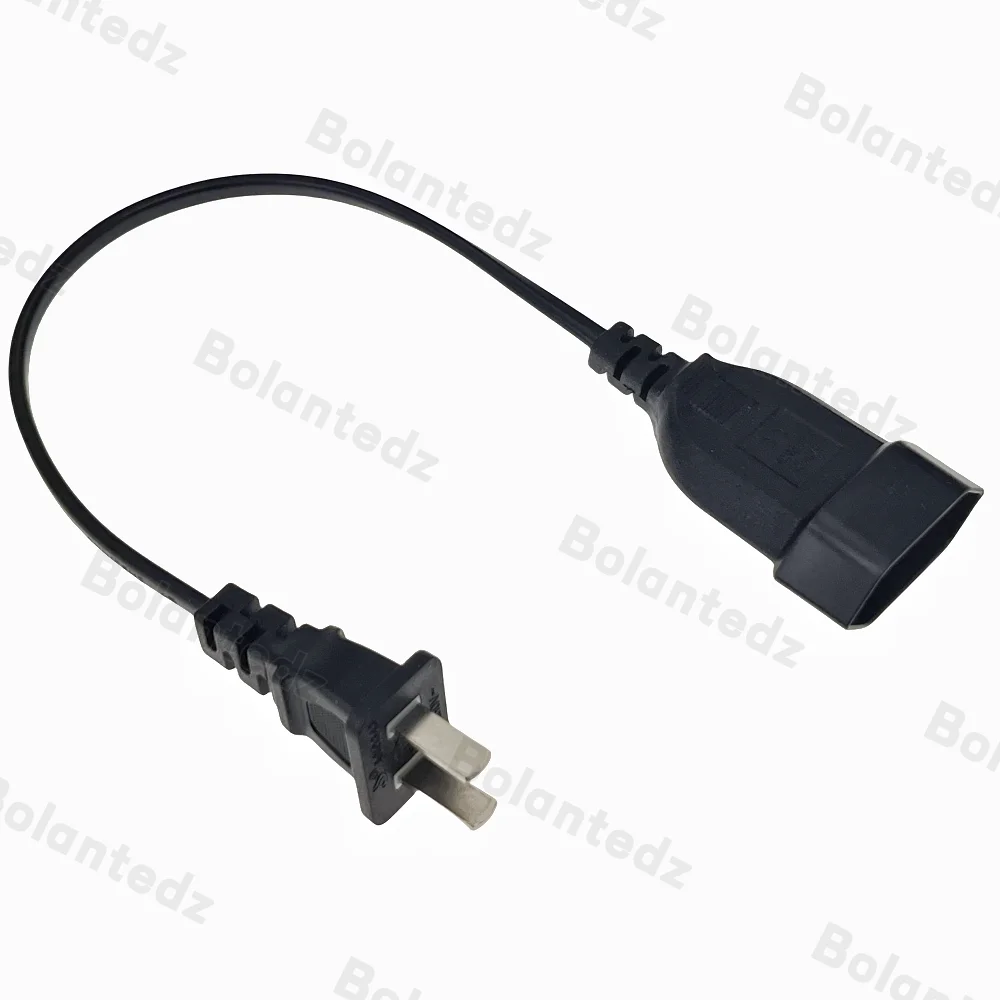 Cable de alimentación corto de CA, Cable de extensión macho de 2 clavijas a hembra europea de la UE, 1-15P a CEE7/16, enchufe estadounidense a receptáculo europeo - imagen 3