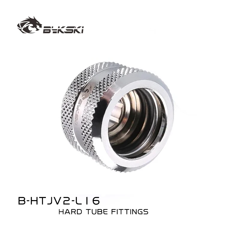 Bykski B-HTJV2-L16 Accesorio de tubo duro OD12mm/OD14mm/OD16mm Junta de cobre de compresión manual G1/4 '' Uso para tubería de rigidez PMMA / PETG