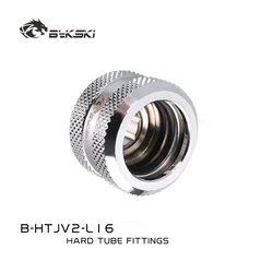 Bykski B-HTJV2-L16 Accesorio de tubo duro OD12mm/OD14mm/OD16mm Junta de cobre de compresión manual G1/4 '' Uso para tubería de rigidez PMMA / PETG