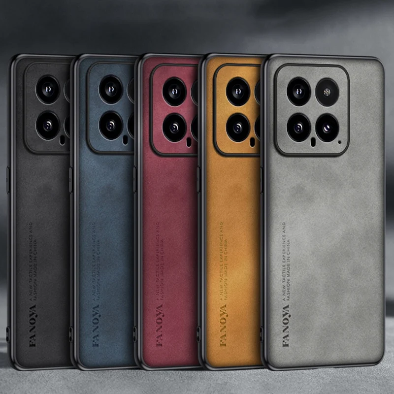 Para Xiaomi Mi 14 Pro Mi14 funda de lujo de cuero PU funda de teléfono para Xiaomi 14 Pro Xiaomi14 contraportada de silicona protección completa Coque - imagen 2