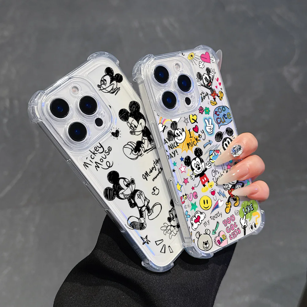 Graffiti Mickey Mickey funda de teléfono para Samsung A12 A14 A15 A22 A23 A24 A25 A32 A34 A35 A52 A53 A54 A55 A73 5G cubierta transparente - imagen 2
