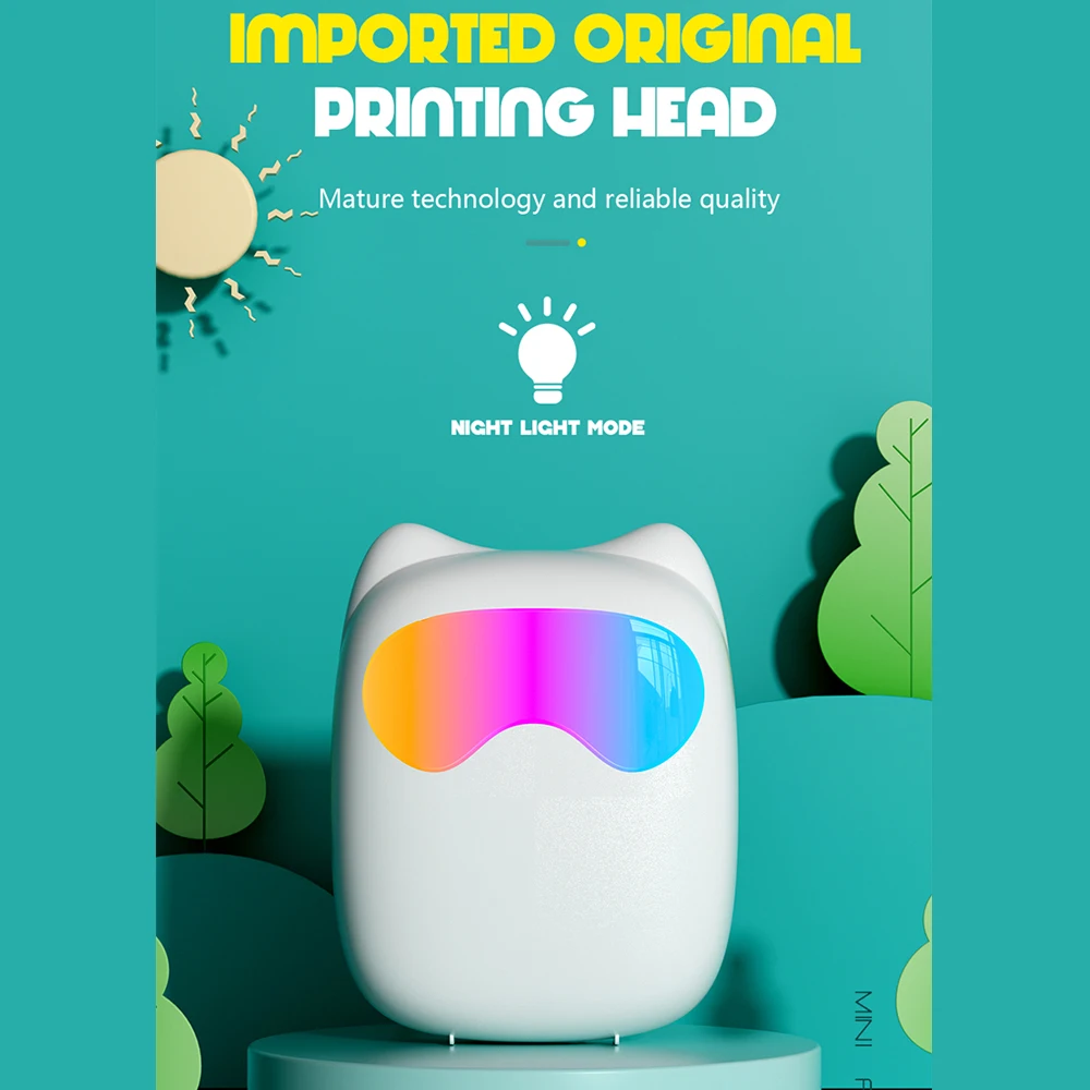 Mini impresora térmica portátil, inalámbrica por Bluetooth, etiqueta fotográfica, nota, impresión incorrecta sin tinta, impresora de bolsillo portátil - imagen 3