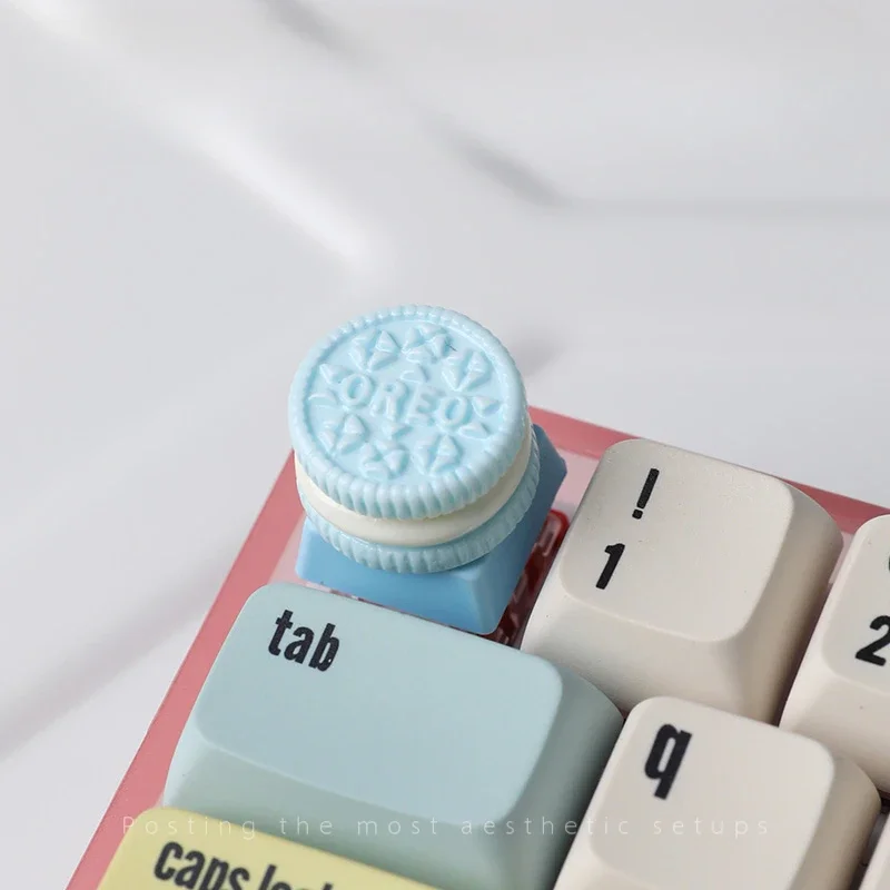 Gorros de teclas de galletas sándwich, gorros de teclado de resina 3D personalizados MX, bonitos gorros de teclas Aritsan para accesorios de teclado mecánico, regalo para niñas - imagen 2
