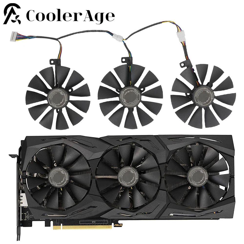 Nuevo ventilador de tarjeta de vídeo de 87MM T129215SH FDC10U12S9-C FDC10H12S9C para ASUS ROG Strix GeForce RTX 2060 2060S 2070 edición ventilador GPU
