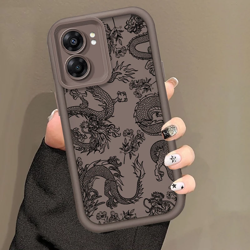 Diseño de Arte de dragón, escalera de ojo genial para OPPO Find X5 X3 A58 A57 A55 A53 A54 A92 A74 A78 A98 A16 A94 A76 A72 5G, funda trasera para teléfono - imagen 2