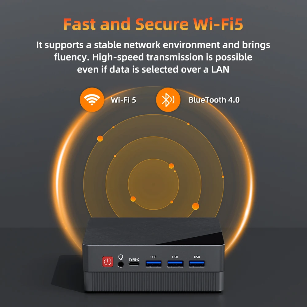 TexHoo Mini PC AMD Ryzen7 7730U R5 4300U R3 5300U ordenador de juegos de escritorio WIFI5 BT4.0 DDR4 Triple pantalla LAN Dual - imagen 5