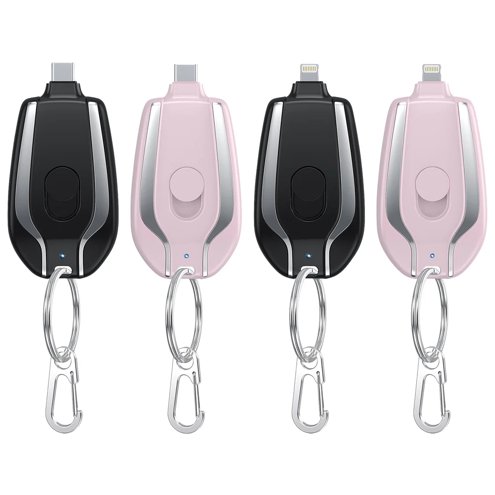 Cargador del teléfono móvil del paquete de batería del cargador del banco del poder del llavero mini 1200mAh - imagen 3