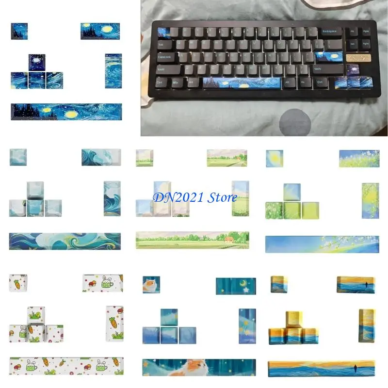 F3KE 8 Uds PBT 6.25U barra espaciadora ESC Introducir perfil Original tecla para teclados mecánicos - imagen 4