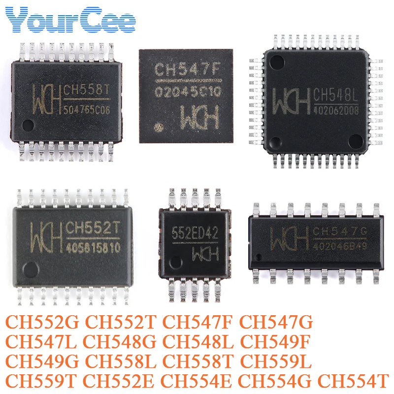 5 uds CH552T TSSOP-20 CH552G SOP-16 CH549G CH549F CH547L LQFP-48 microcontrolador USB Chip IC CH547F CH548G CH554E CH558T CH559L