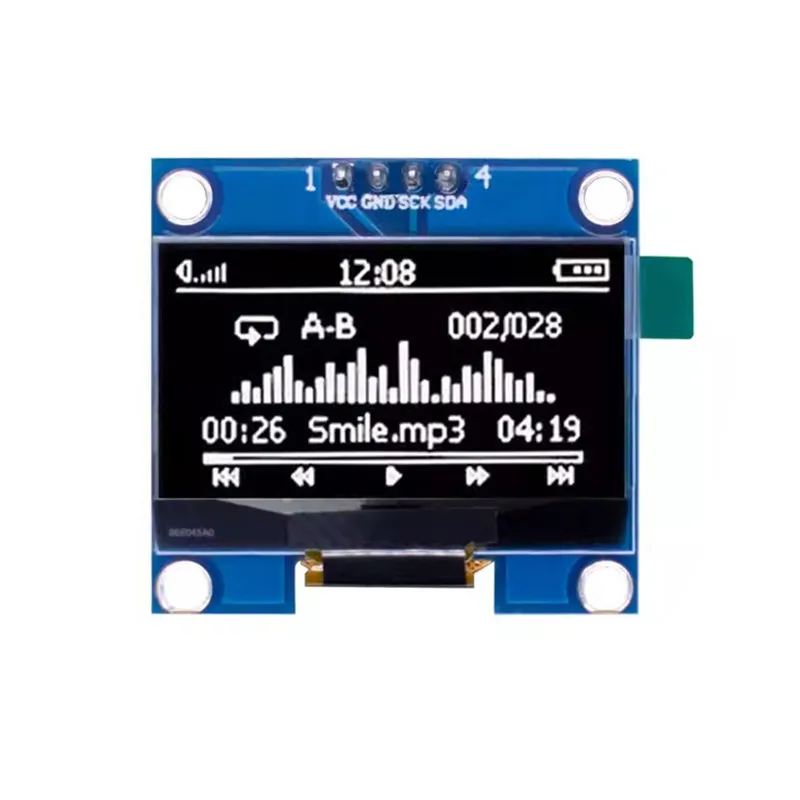 Módulo Oled de 1,3 pulgadas Witte Kleur 128X64 Oled Lcd módulo de pantalla Led 1,3 Iic I2C Spi Communiceren para Arduino kit Diy - imagen 3