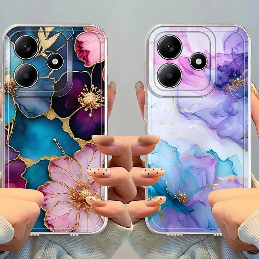 Funda de teléfono para Xiaomi Redmi Note 11S 12S 10S 9 10Lite 10Pro 8 11 14 13 12 Pro Plus cubierta suave de mármol - imagen 4