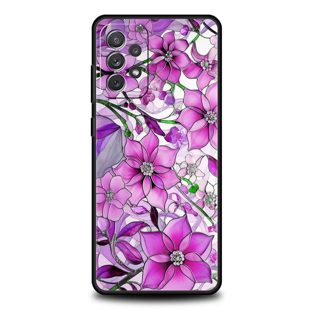 Funda geométrica de mármol y flores para Samsung A51 A71 A21S A17 A11 A15 A25 A41 A23 A33 A53 A73 A07 A03S A05S A13 A35 A55 5G - imagen 2