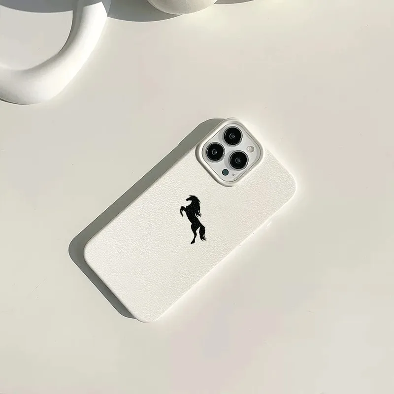 Funda de teléfono de silicona con diseño de caballo negro minimalista para iPhone 17 Pro Max, funda de aire para iPhone 16 15 14 Plus 13 12 11 XS X XR 16E 17 - imagen 2