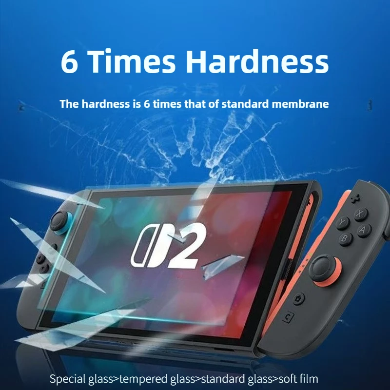 Protector de pantalla de película antiazul, vidrio templado para Nintendo Switch 2, pantalla transparente HD transparente antiarañazos - imagen 3