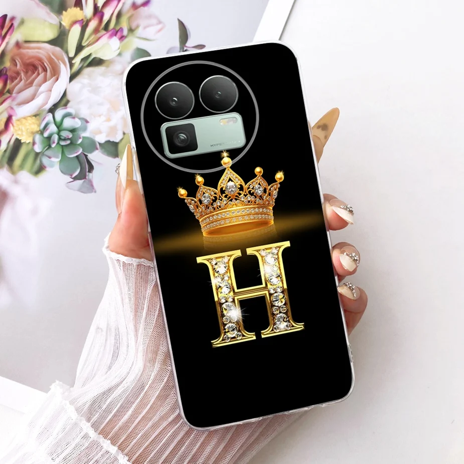 Para Realme GT 8 Pro funda RMX5210 cubierta de letras de corona de lujo funda de teléfono delgada de silicona suave para Realme GT8 Pro RealmeGT8 5G Fundas - imagen 3