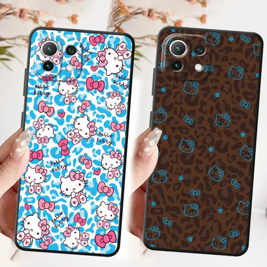 Funda para Xiaomi Mi 11 12 13 Lite 10T 11T 12T Pro 12X 13 14 15 Pro funda de teléfono suave negra muñeca bonita de dibujos animados