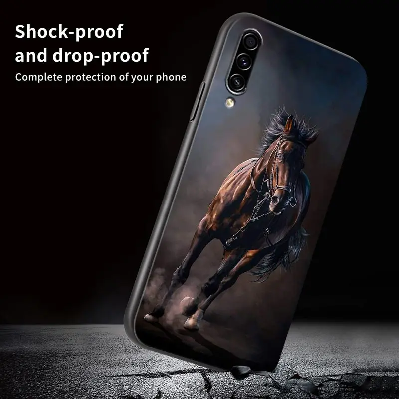 Funda de teléfono para Samsung Galaxy, carcasa trasera de silicona Ultra, caballo galopante, Animal, A30, A30S, A50 S, A20E, A20, A40, A70, A10E, Note 9, 10, 20 - imagen 5
