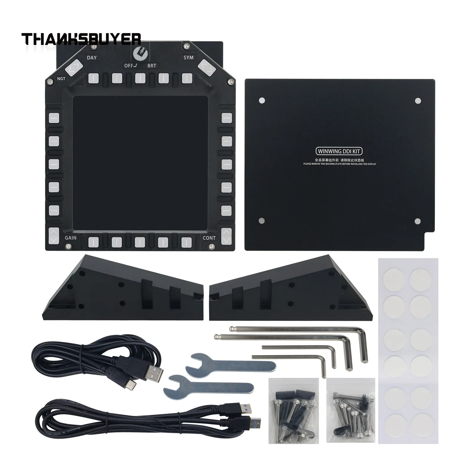 Simplayer WINWING F18 MFD1 DDI MFD + D1 Pantalla de cabina, simulador de vuelo, accesorio para videojuegos, simulación de vuelo