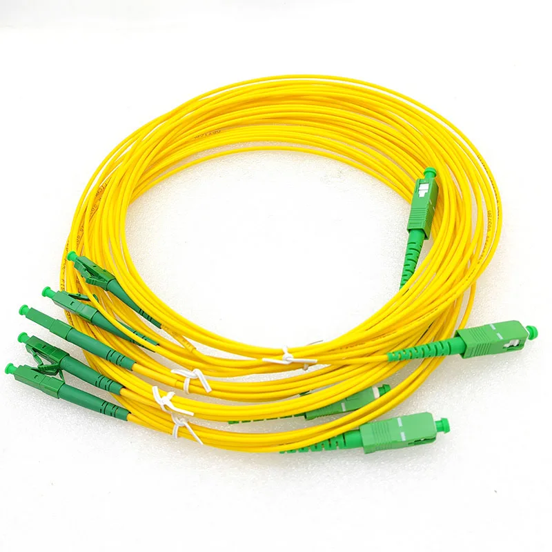 10 Uds SC APC LC APC Cable de conexión óptico puente 2,0mm Cable de fibra monomodo 3m PVC SM 1310/1550nm FTTH venta al por mayor de fábrica