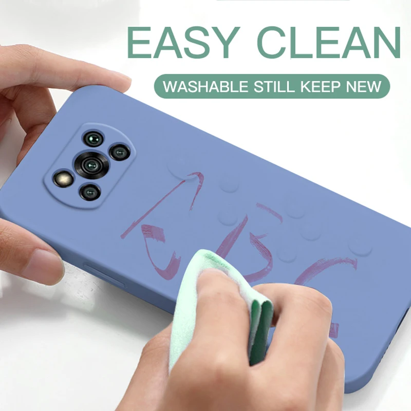 Para Poco X3 Pro Pocox3 funda cuadrada de silicona líquida suave funda protectora de cámara para Xiaomi Poco X3 X 3 Pro Nfc Pocox3 Pro Nfc - imagen 4