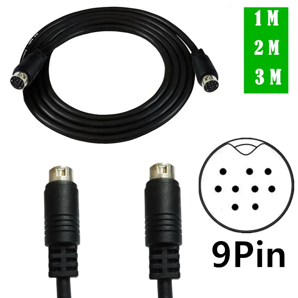 Cable de entrada de Audio Mini Din de 9 pines macho a 9 pines macho, 1m, 2m, 3m, Compatible con videojuegos, tarjetas de sonido, equipo de audio