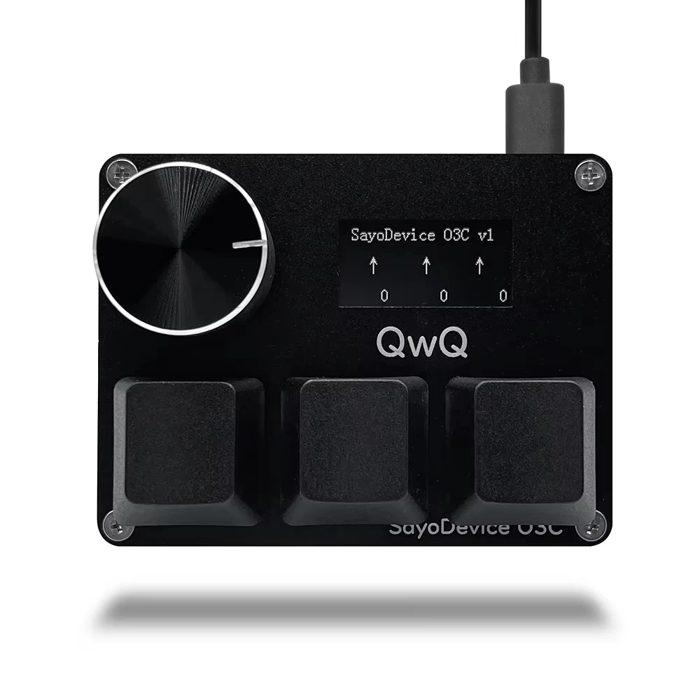 Teclado de juego O3C SayoDevice OSU O3C interruptores Hall de disparo rápido interruptores magnéticos de color rosa perilla de teclado pantalla copia pasta Shotcut - imagen 2