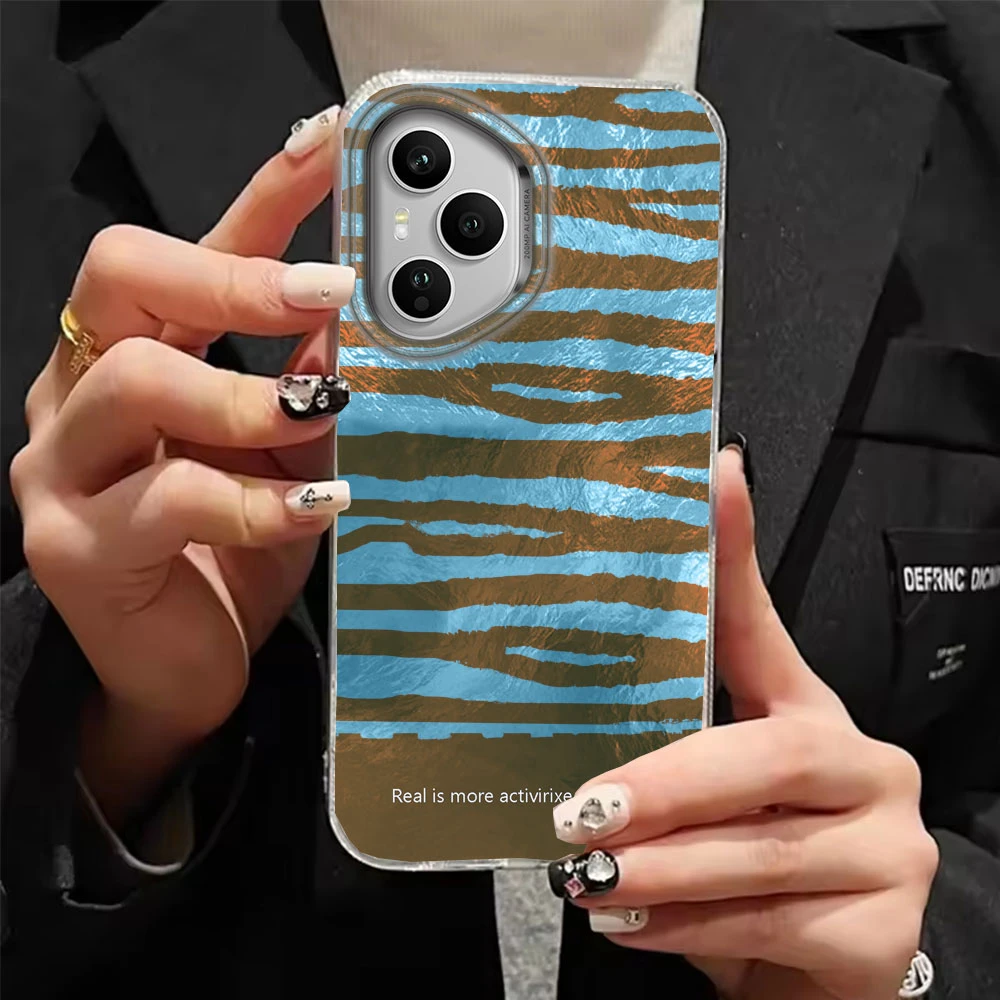  Funda de teléfono Retro con rayas marrones para Honor 400 200 90 Smart Pro Magic7 6 5 70 Lite X9a X9c X9b X8b X8a X8c X7c X7b X6c X6 - imagen 5