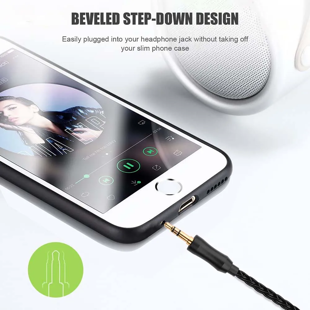 Conector plateado de cobre sin oxígeno de 8 núcleos, adaptador de fibra de carbono, Cable de conversión macho, Cable de Audio estéreo equilibrado para auriculares - imagen 3