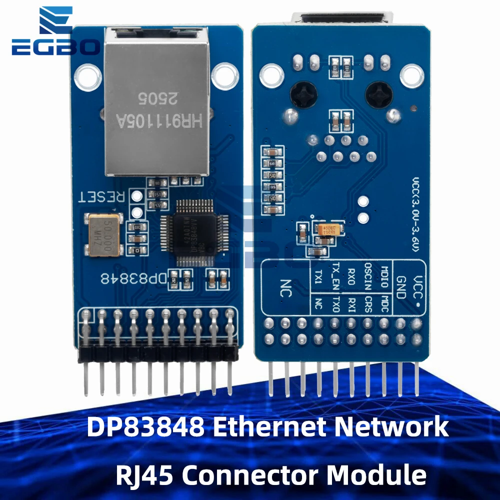 Módulo de conector RJ45 de red Ethernet DP83848, 1 ~ 3 uds., 10/100 Mb/S, transceptor físico Ethernet, módulo de servidor Web para Arduino