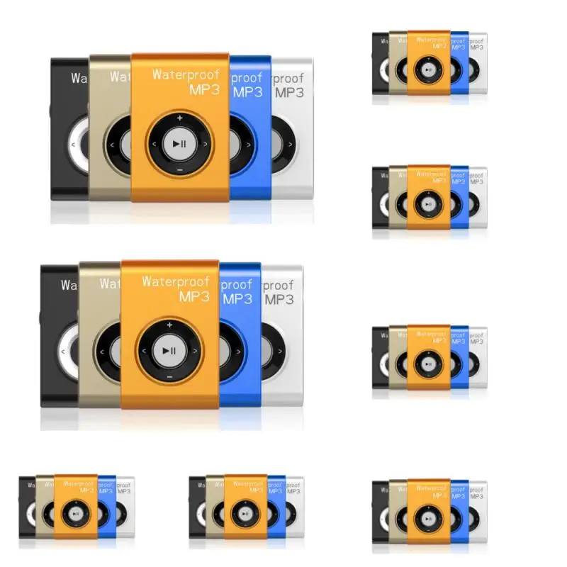 Mini reproductor de MP3 para natación, resistente al agua IPX8, música estéreo, Walkman MP3, Radio FM, deportes, correr, auriculares de música estéreo HiFi 