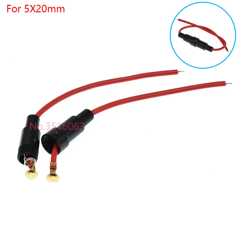 5/10 Uds 5X20mm/6X30mm portafusibles de vidrio con cable 5*20 6*30 tubo de seguro enchufe portafusibles Clip y caja BLX-A montaje PCB - imagen 3