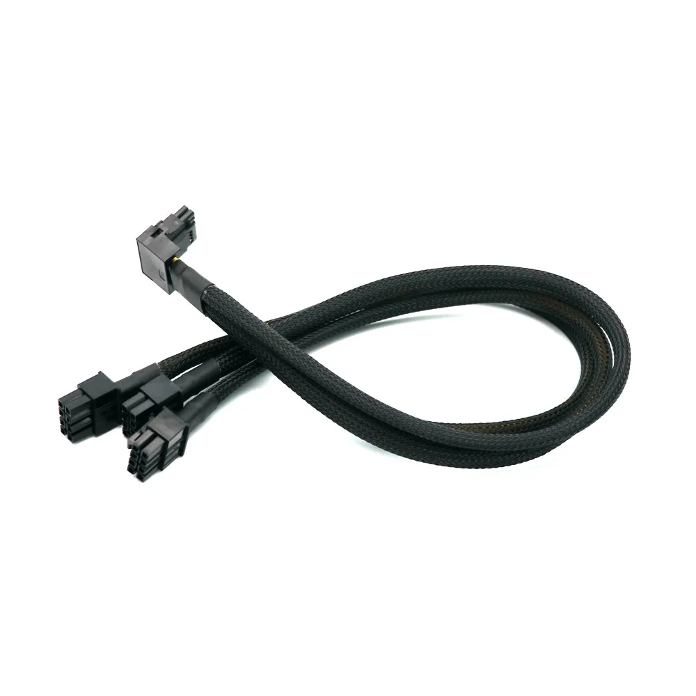 Cable de alimentación blanco de 12VHPWR a 3x8 pines CPU/ATX/EPS negro 90gegree PCIE 5,0 12 + 4Pin PSU Cable Modular para Corsair tipo 4 - imagen 4