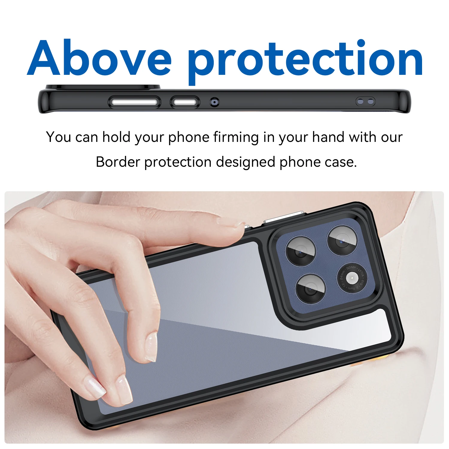 Para Moto Edge 60 Fusion funda transparente para Motorola Moto Edge 60 Fusion funda Coque Fundas duro translúcido a prueba de golpes parachoques de teléfono - imagen 5